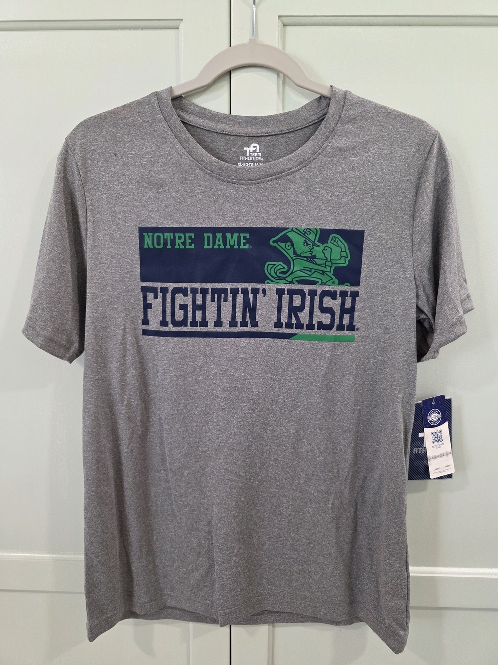 Boy's XL Team Athletics Dry-Fit Notre Dame Fighting Irish TShirt NWT